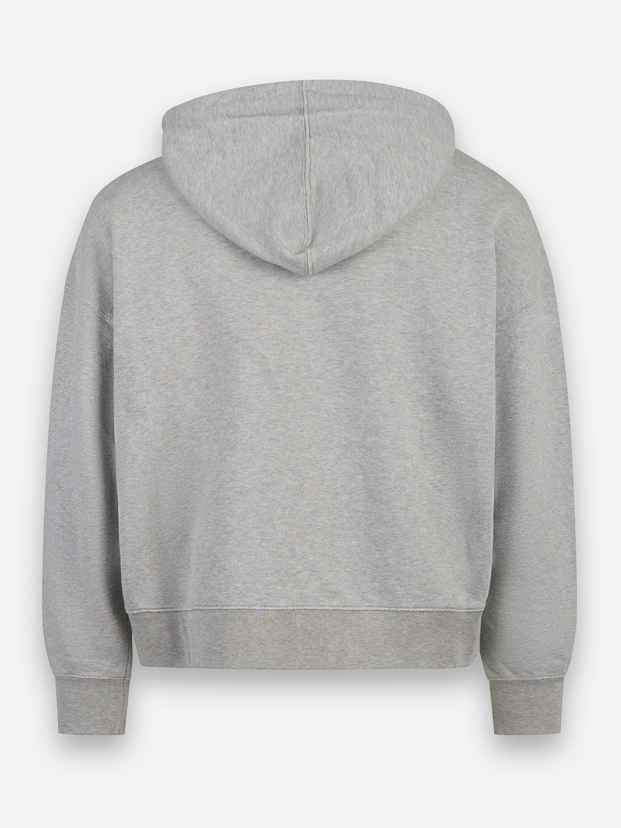 Felpa Star unisex in cotone con cappuccio e zip logo stampato Grigio