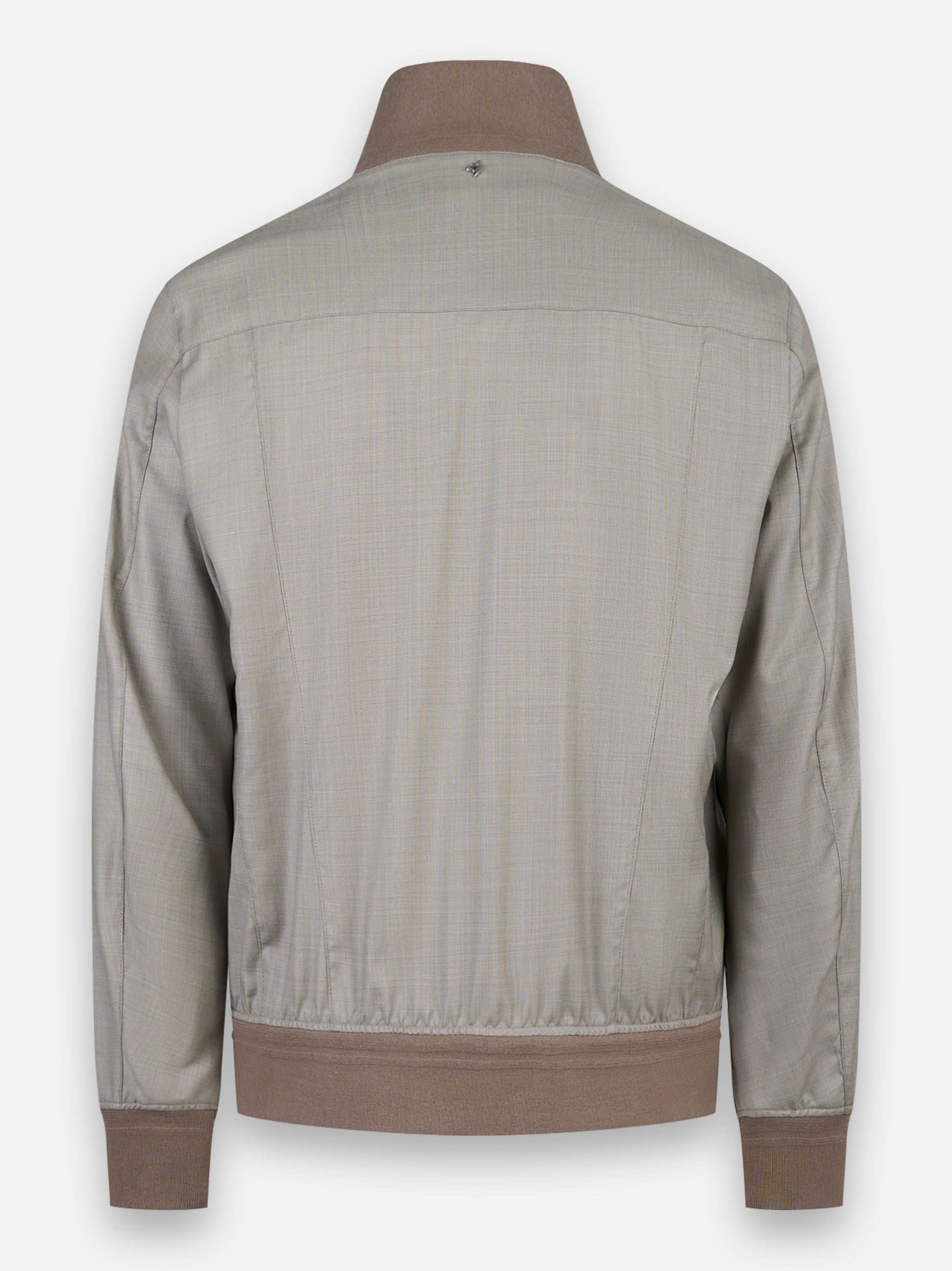 Bomber in tela di lana Beige