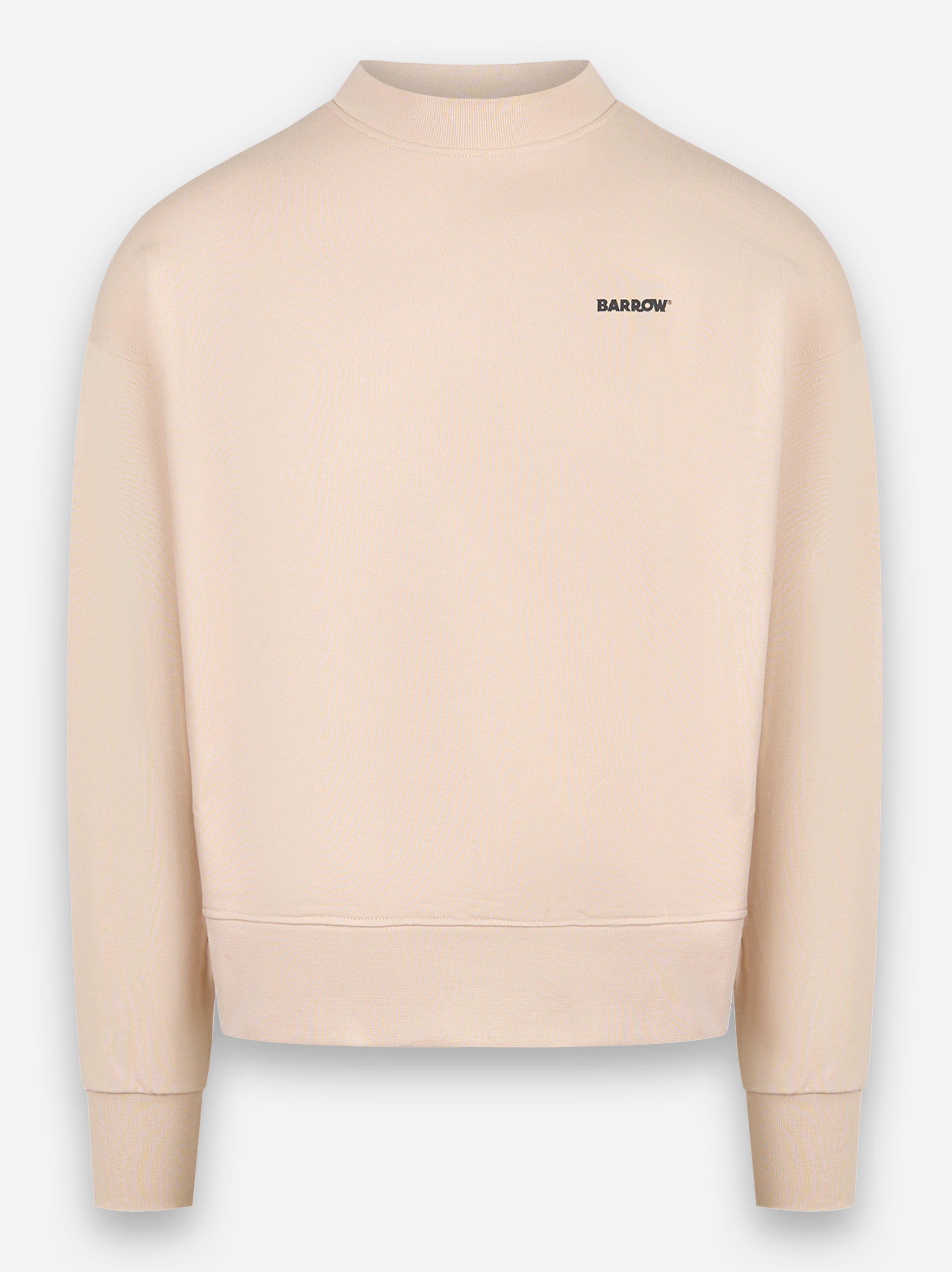 Felpa girocollo con stampa logo Beige