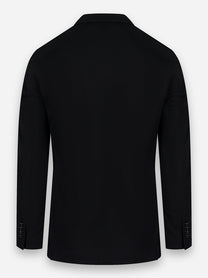 Jersey blazer with notched lapels and patch pockets Black