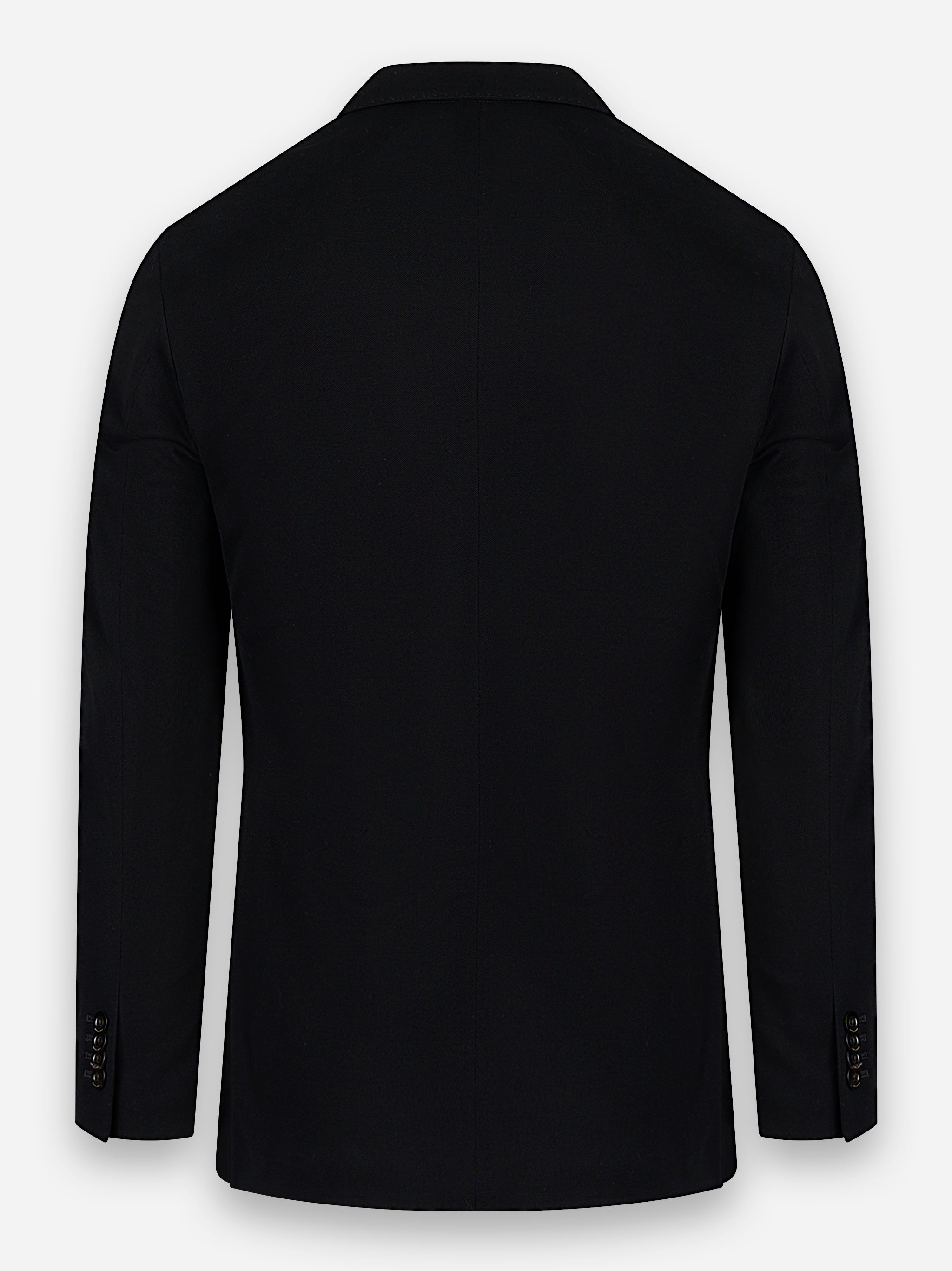 Blazer in jersey con rever a specchio e tasche a toppa Nero