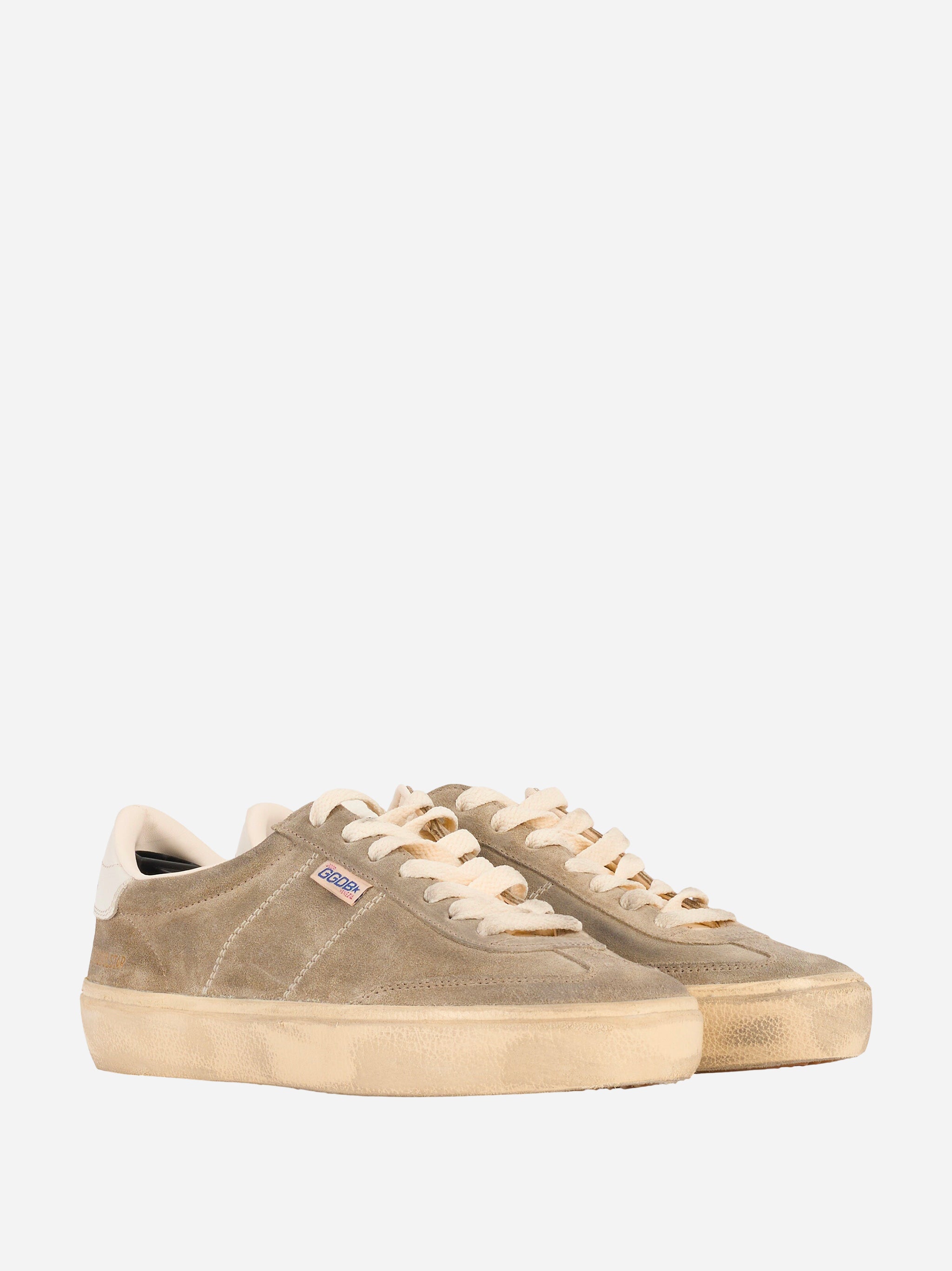 Sneakers Soul-Star in suede con talloncino a contrasto in pelle Beige