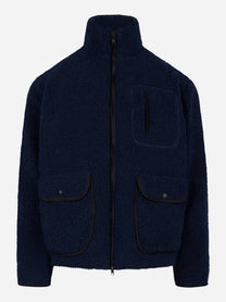 Giacca in teddy Blu
