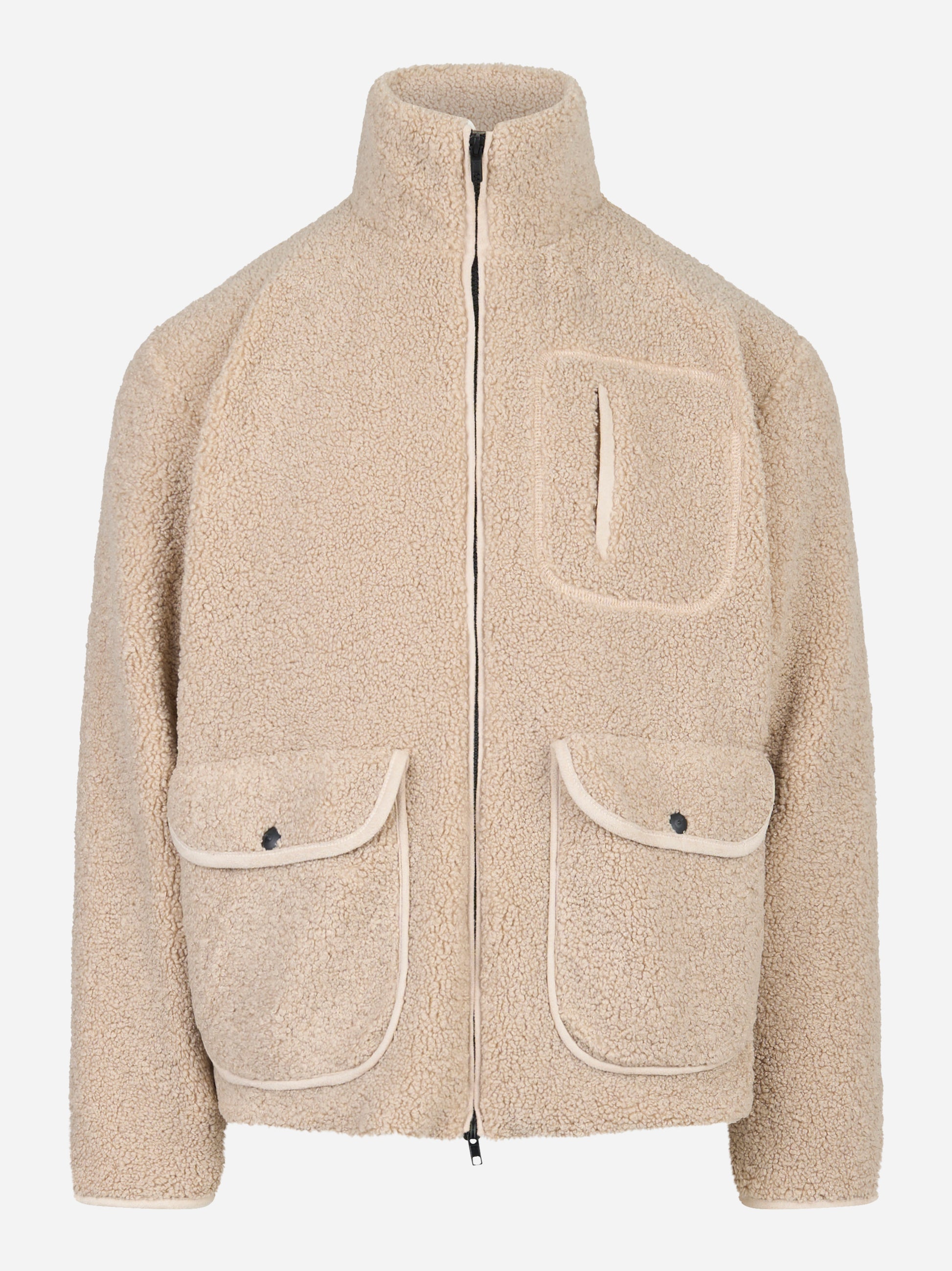Giacca in teddy Beige