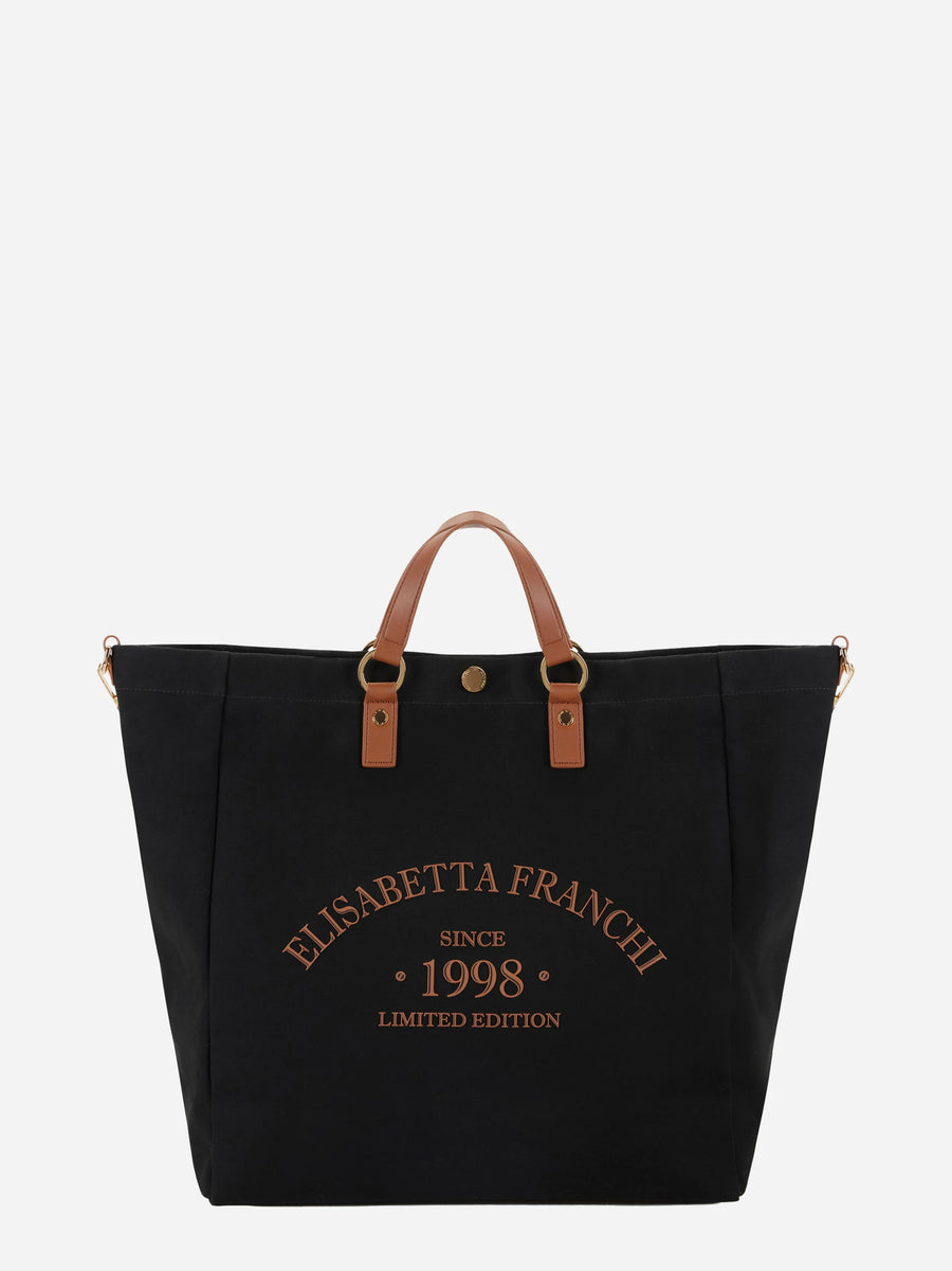 Borsa Tote in canvas nera