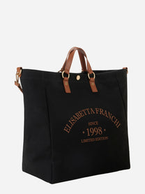 Borsa Tote in canvas nera