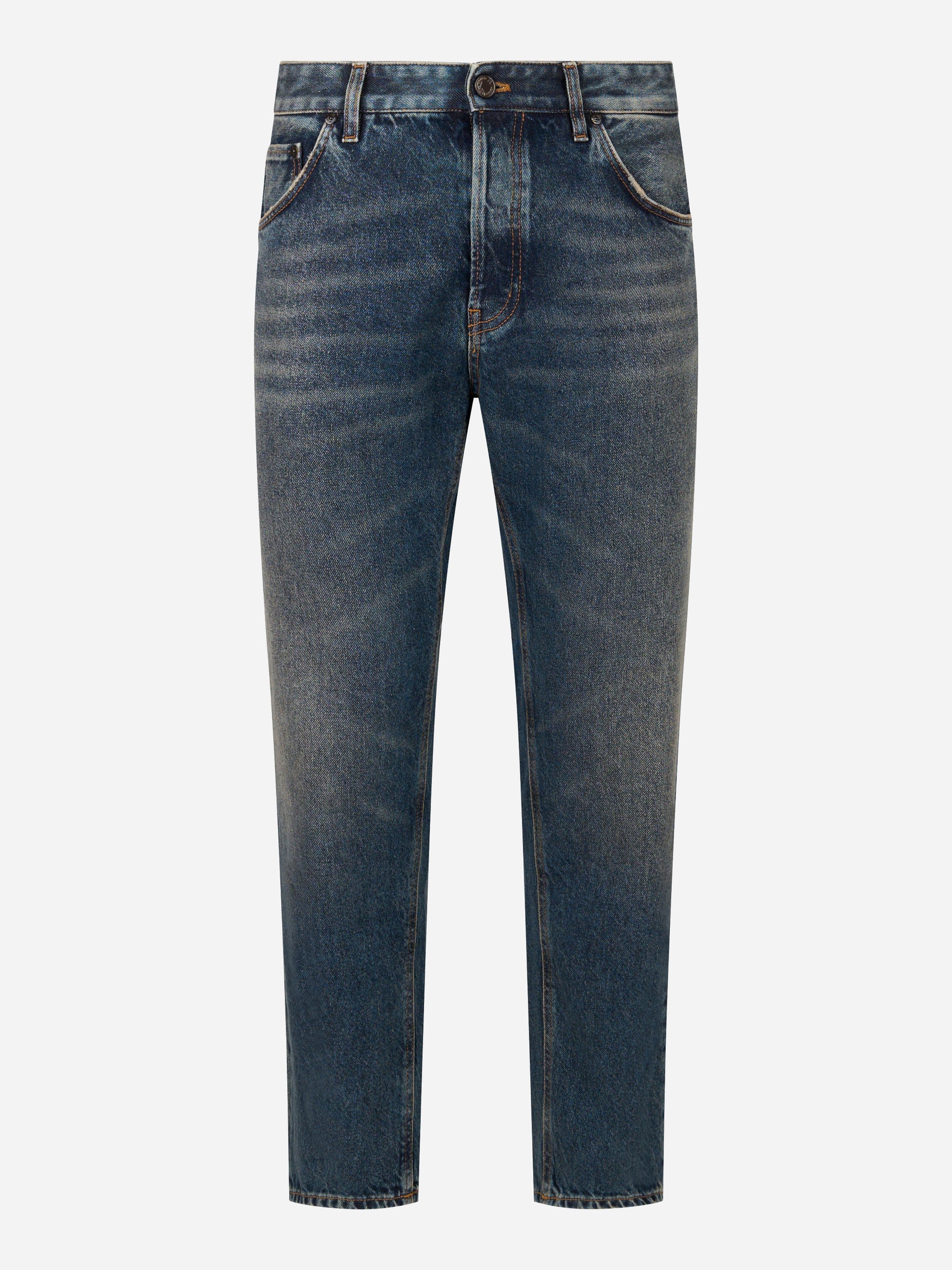 Jeans Carrot Fit Rebel in denim fermo blu