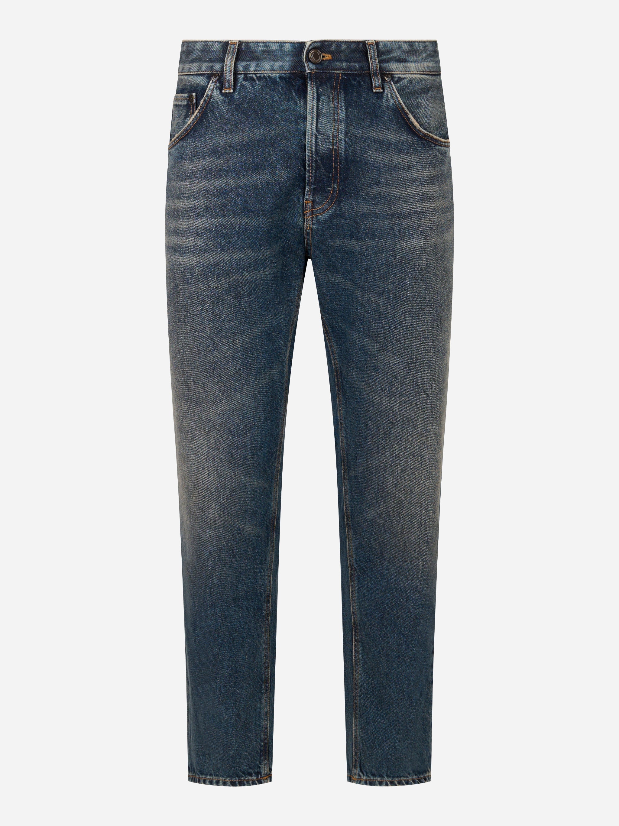 Jeans Carrot Fit Rebel in denim fermo blu