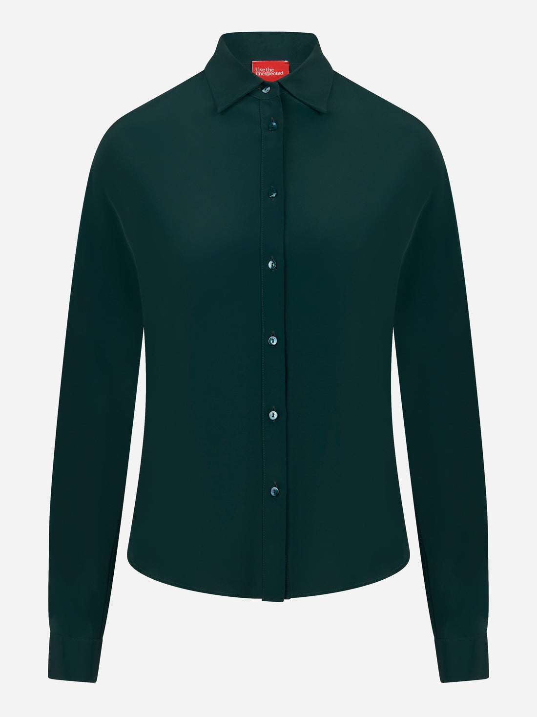 Camicia verde in misto seta
