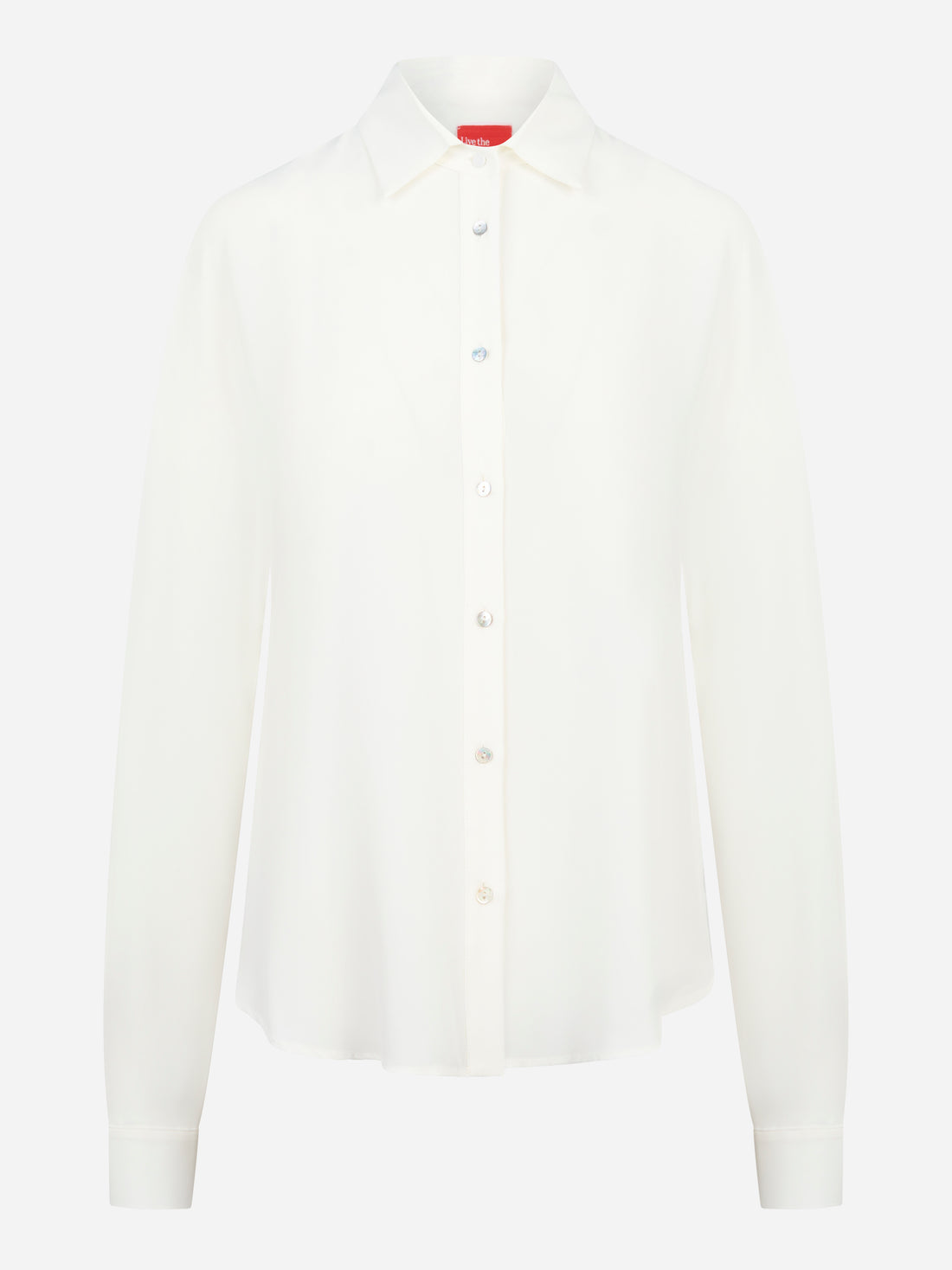 Camicia bianca in misto seta