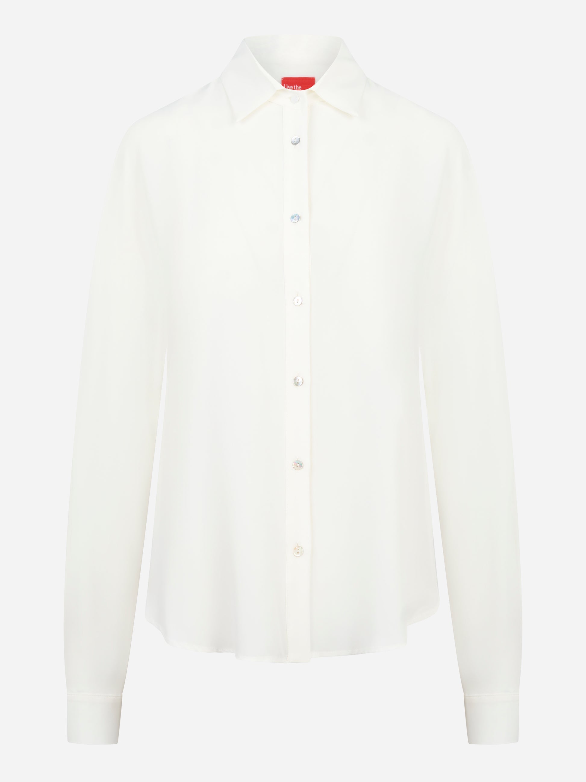 Camicia bianca in misto seta