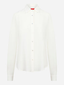 Camicia bianca in misto seta