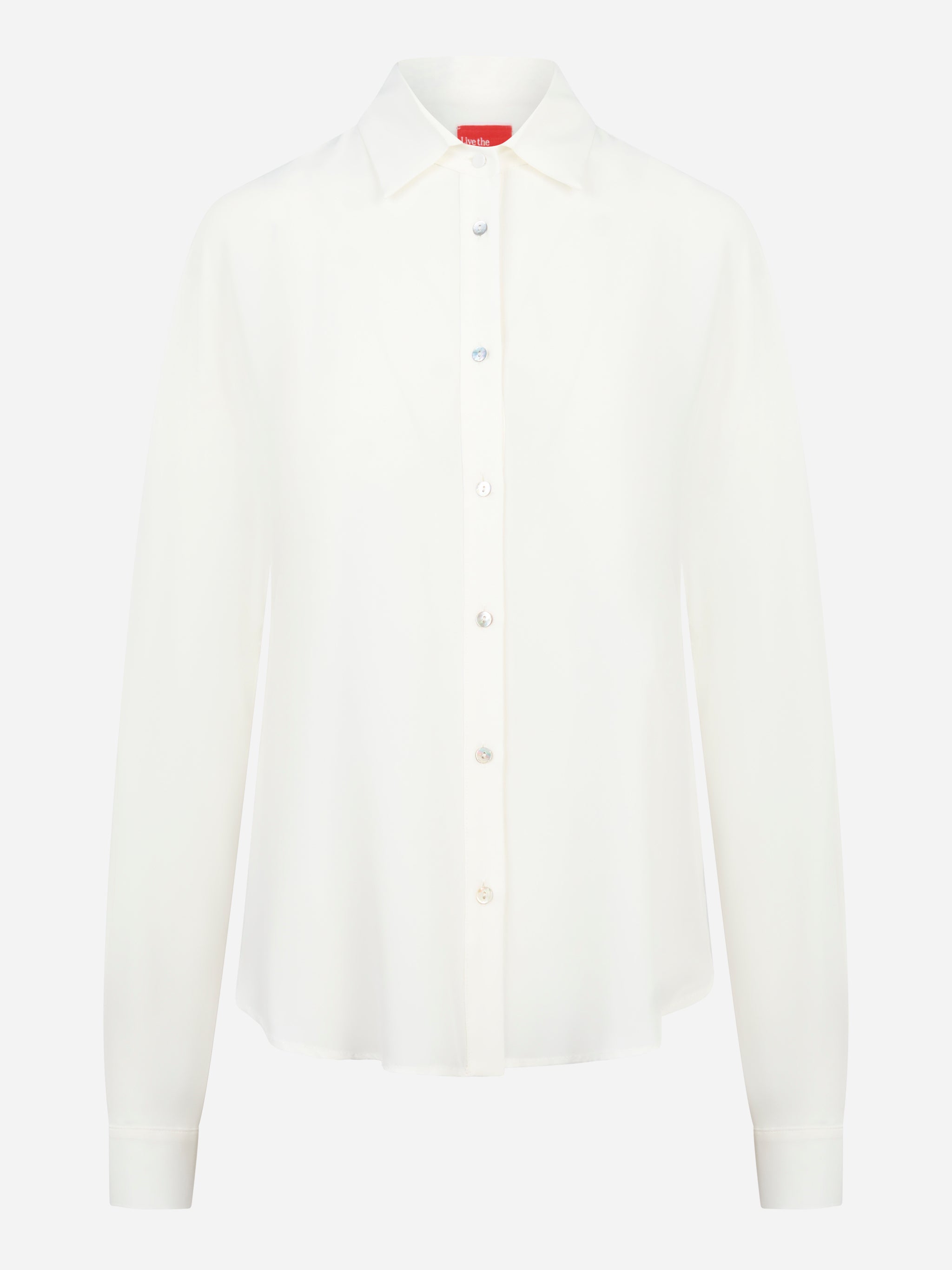 Camicia bianca in misto seta