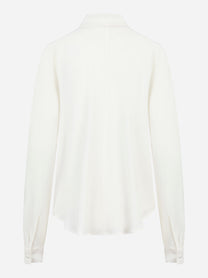 Camicia bianca in misto seta