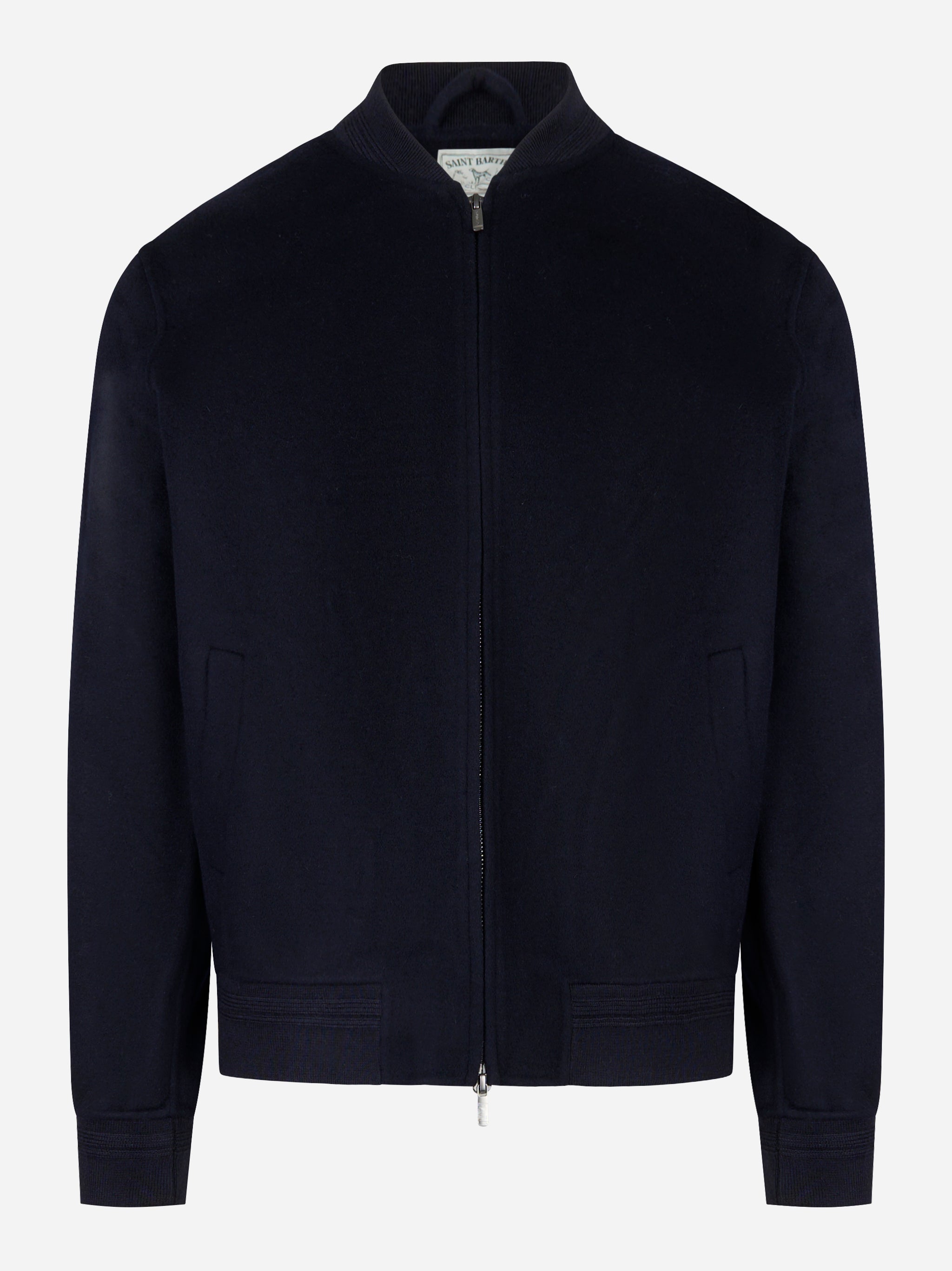 Bomber in lana blu Camden