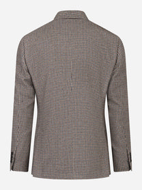 Blazer doppiopetto con motivo check beige