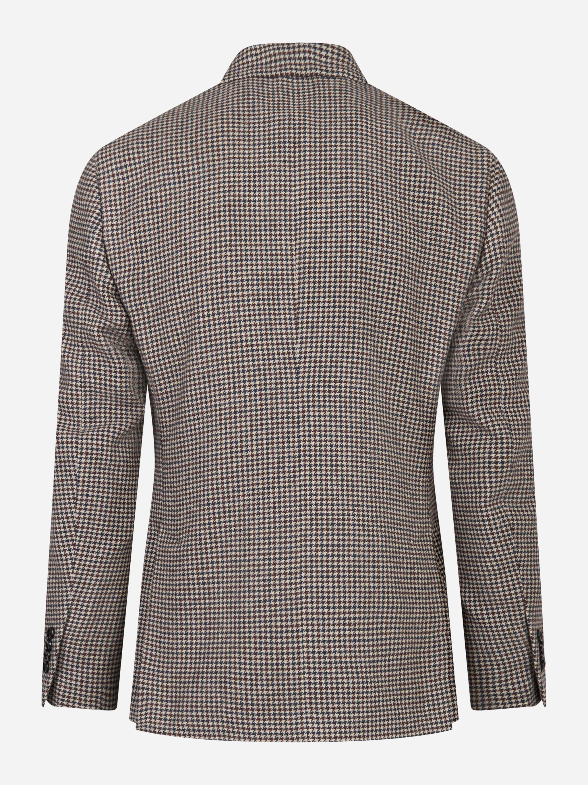 Blazer doppiopetto con motivo check beige