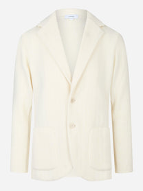 Giacca maglia in lana e cashmere Bianco