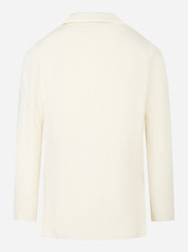 Giacca maglia in lana e cashmere Bianco