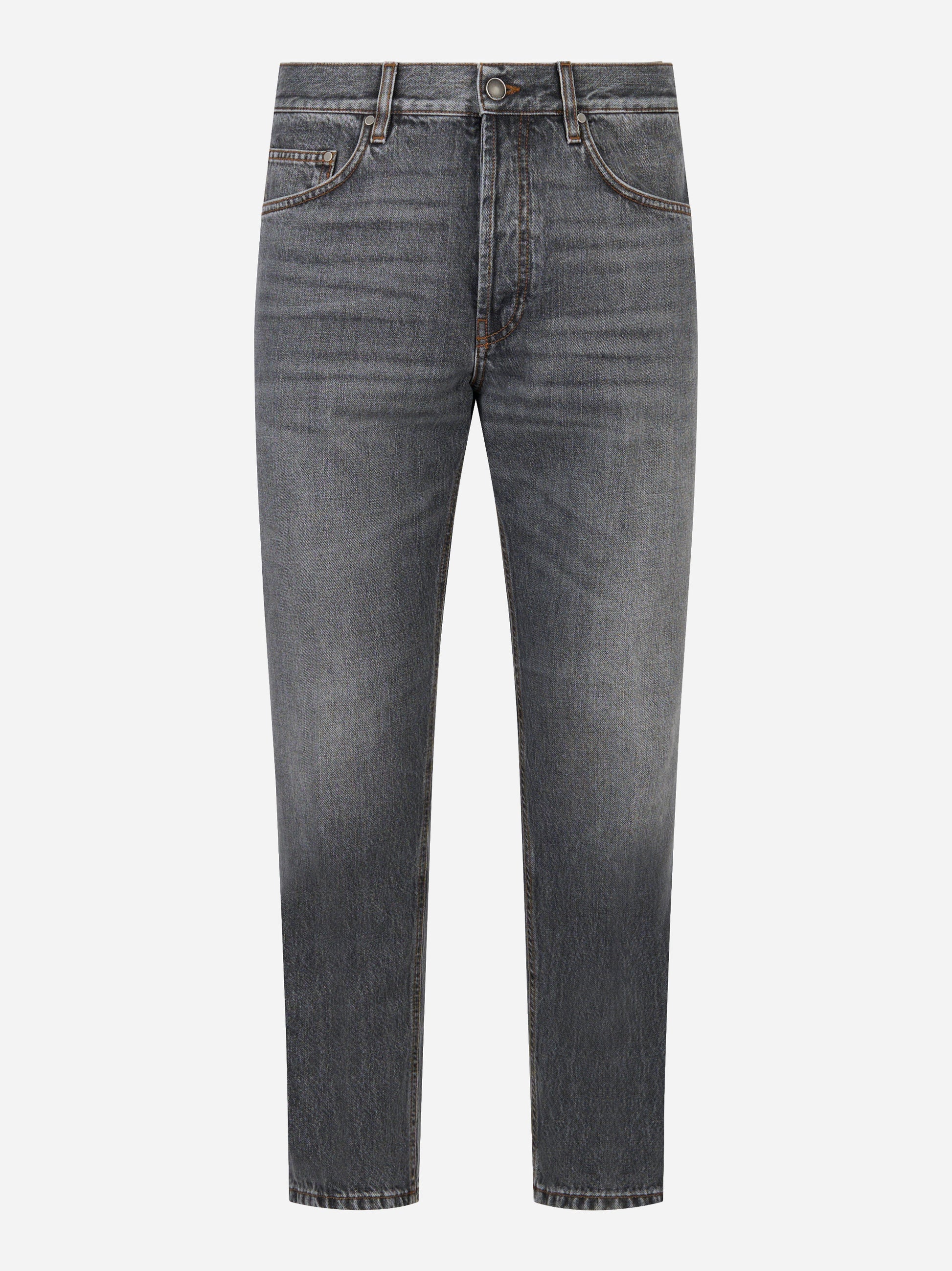 Jeans carrott fit in denim fermo grigio