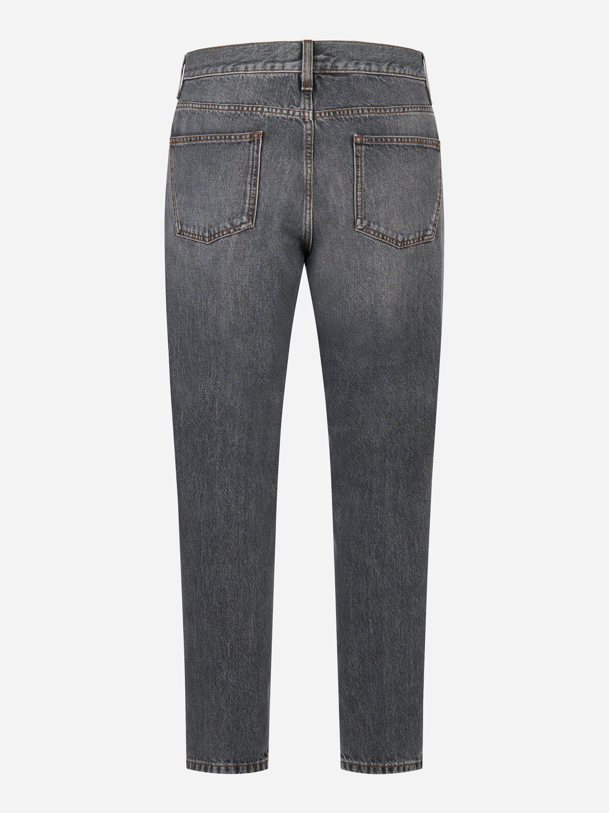 Jeans carrott fit in denim fermo grigio