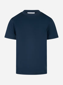 T-shirt manica corta in luxury cotton blu