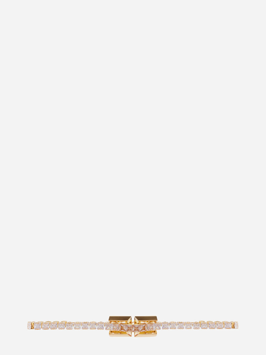 Collana in strass con logo