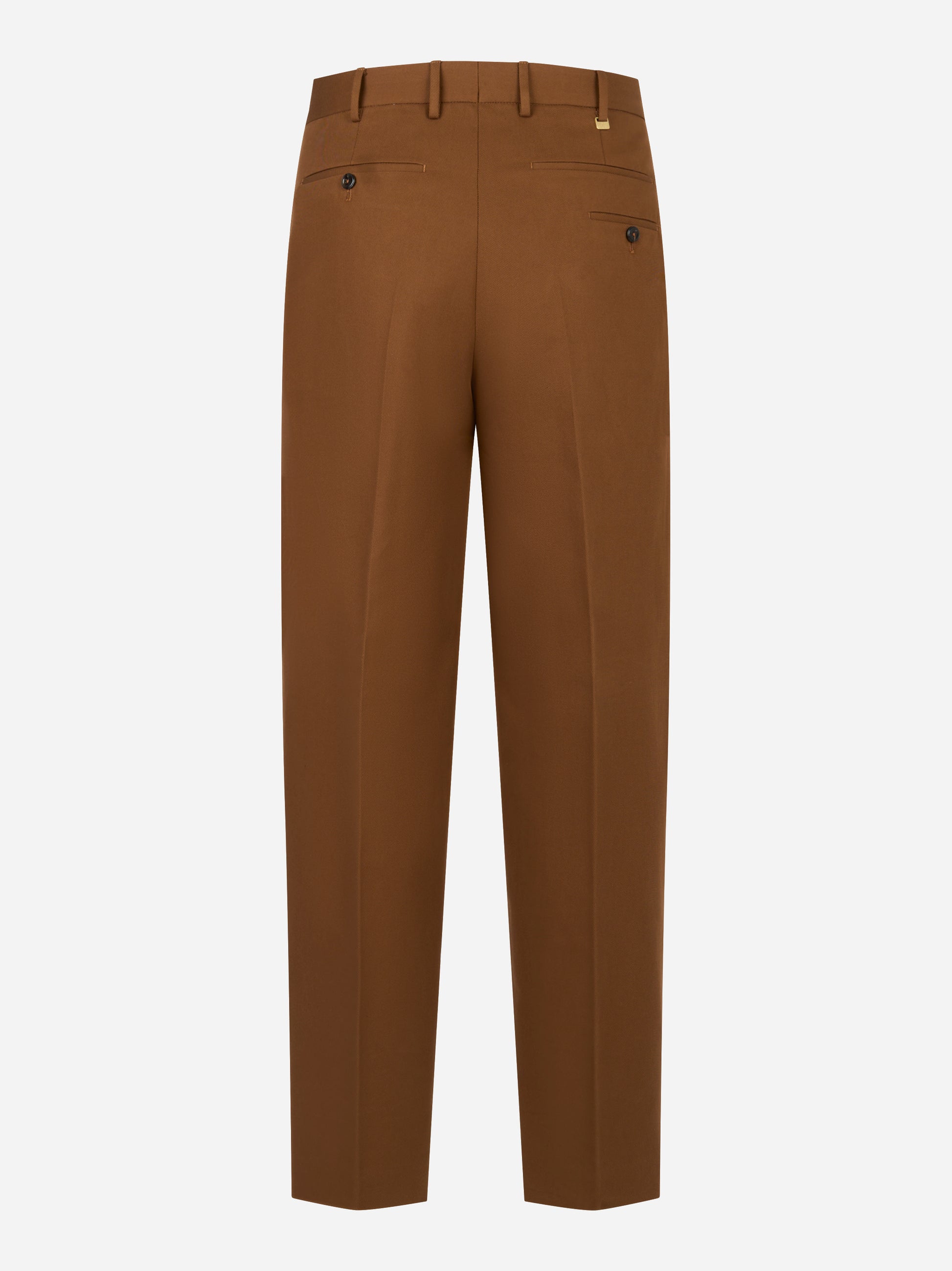 Pantalone loose fit Wide in cotone marrone