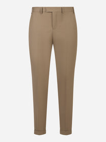 Pantalone Master slim fit in fresco lana stretch beige
