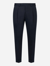 Pantalone Rebel carrot fit in cotone fermo blu