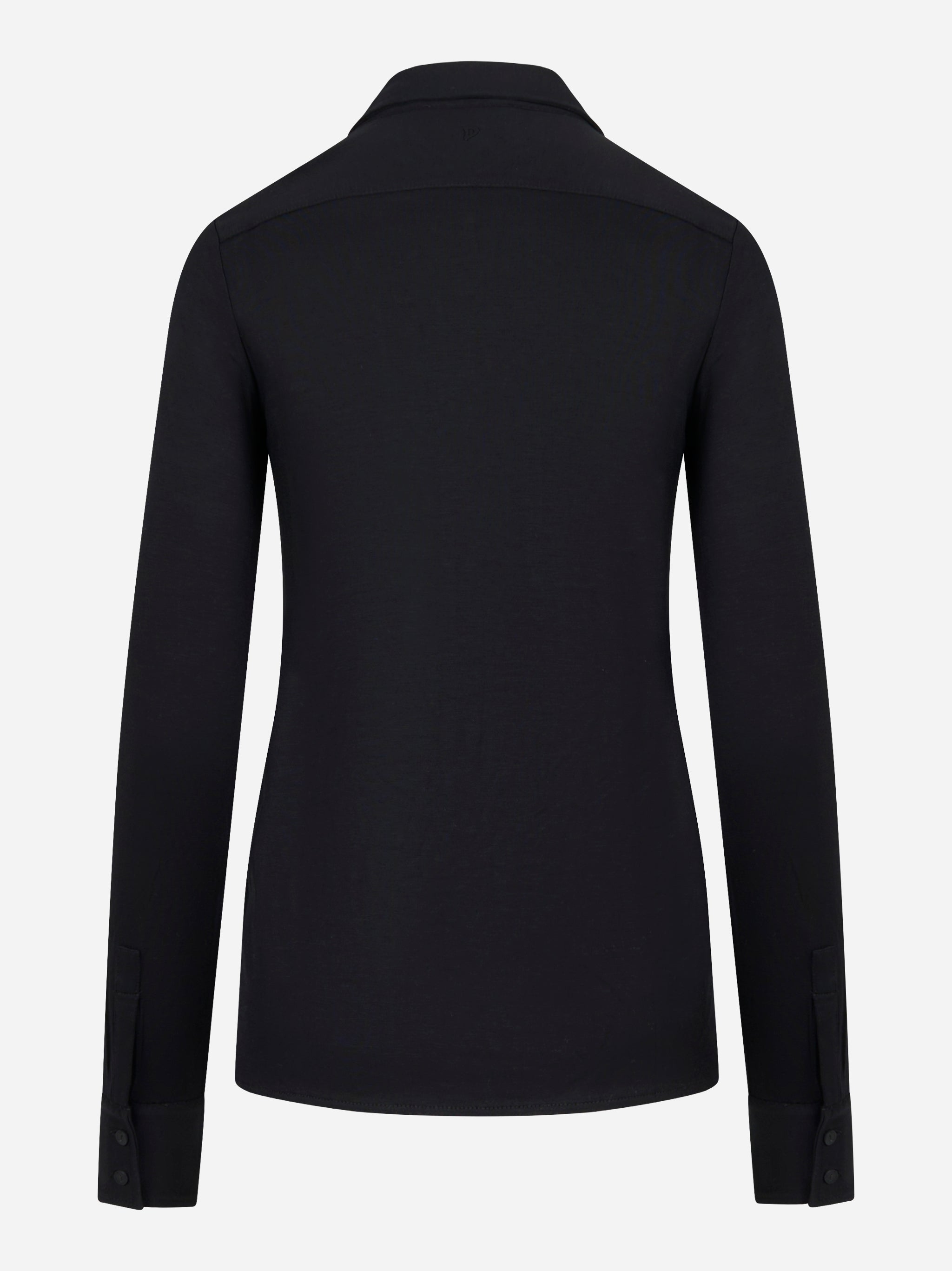 Camicia in jersey di viscosa nera