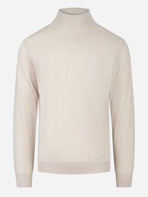Lupetto in lana merinos finezza 16 beige