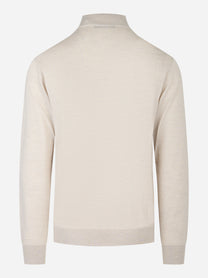 Lupetto in lana merinos finezza 16 beige