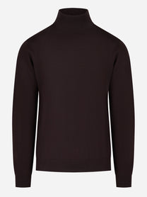 Lupetto in lana merinos finezza 16 marrone