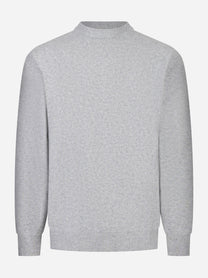 Maglia grigia girocollo in lana cashmere