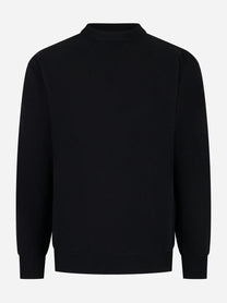 Maglia nera girocollo in lana cashmere