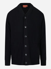 Cardigan nero in lana cashmere