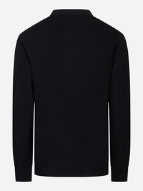 Cardigan nero in lana cashmere
