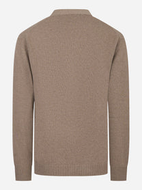 Cardigan beige in lana cashmere
