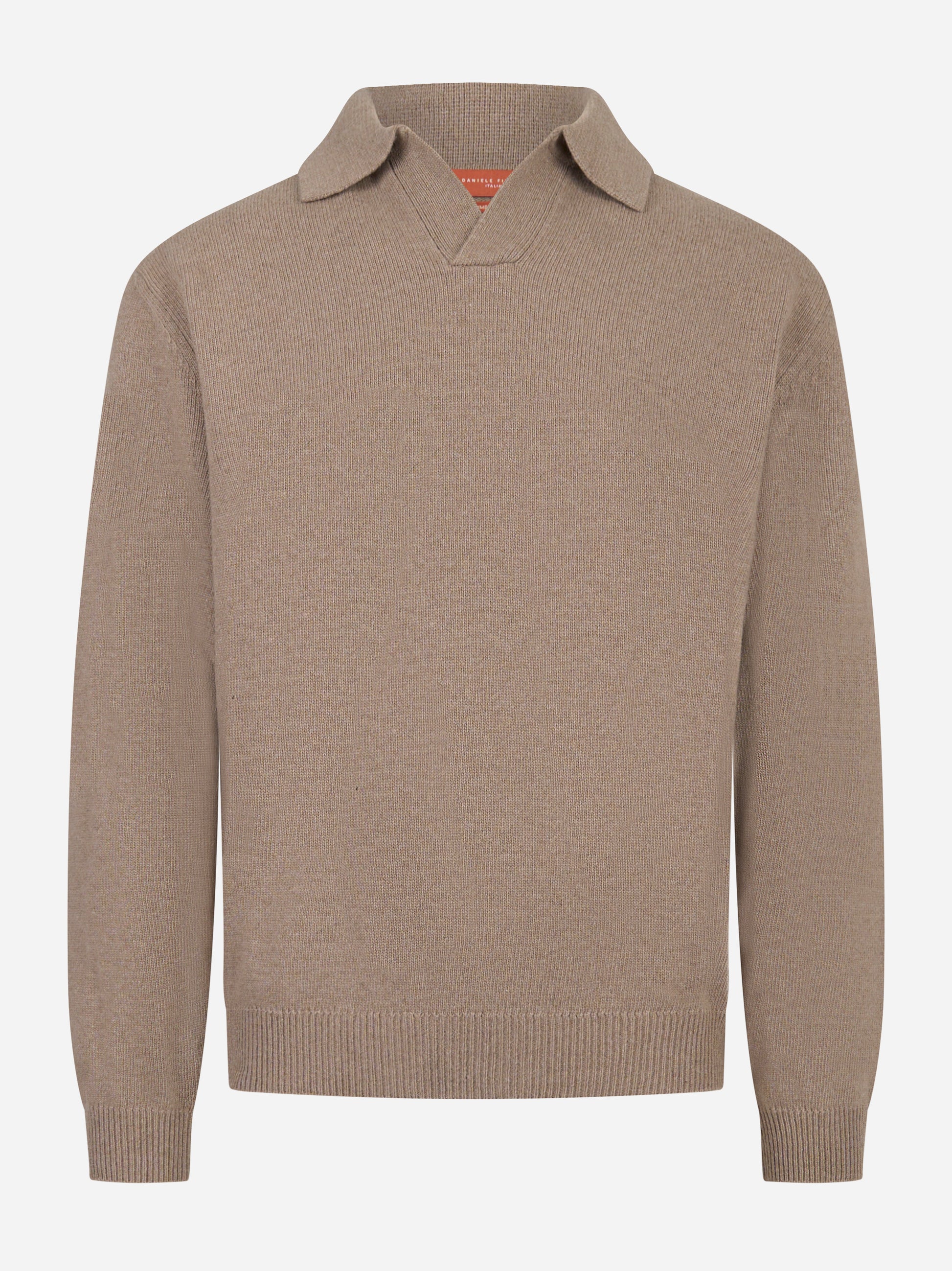 Polo marrone in lana cashmere