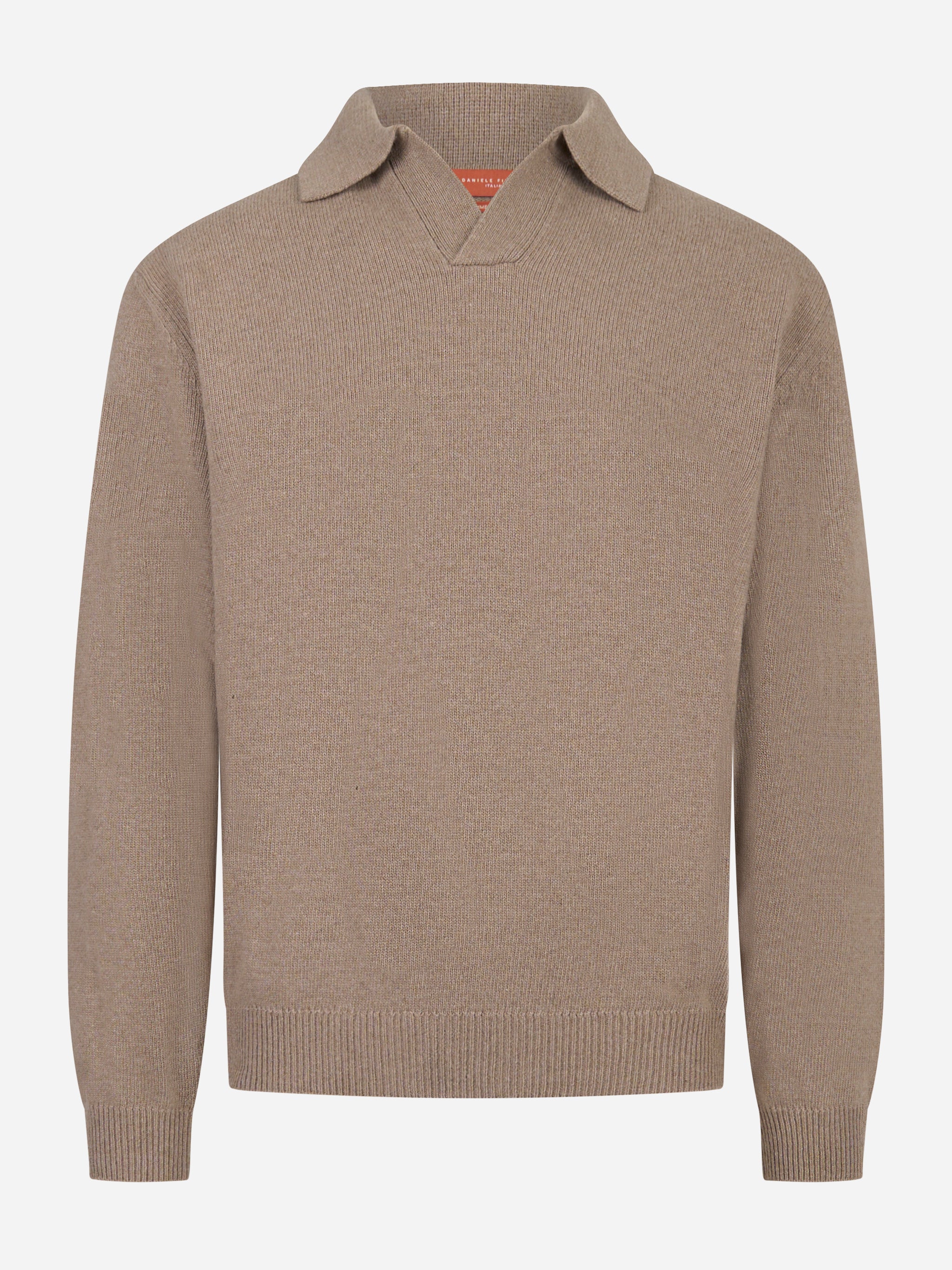 Polo marrone in lana cashmere