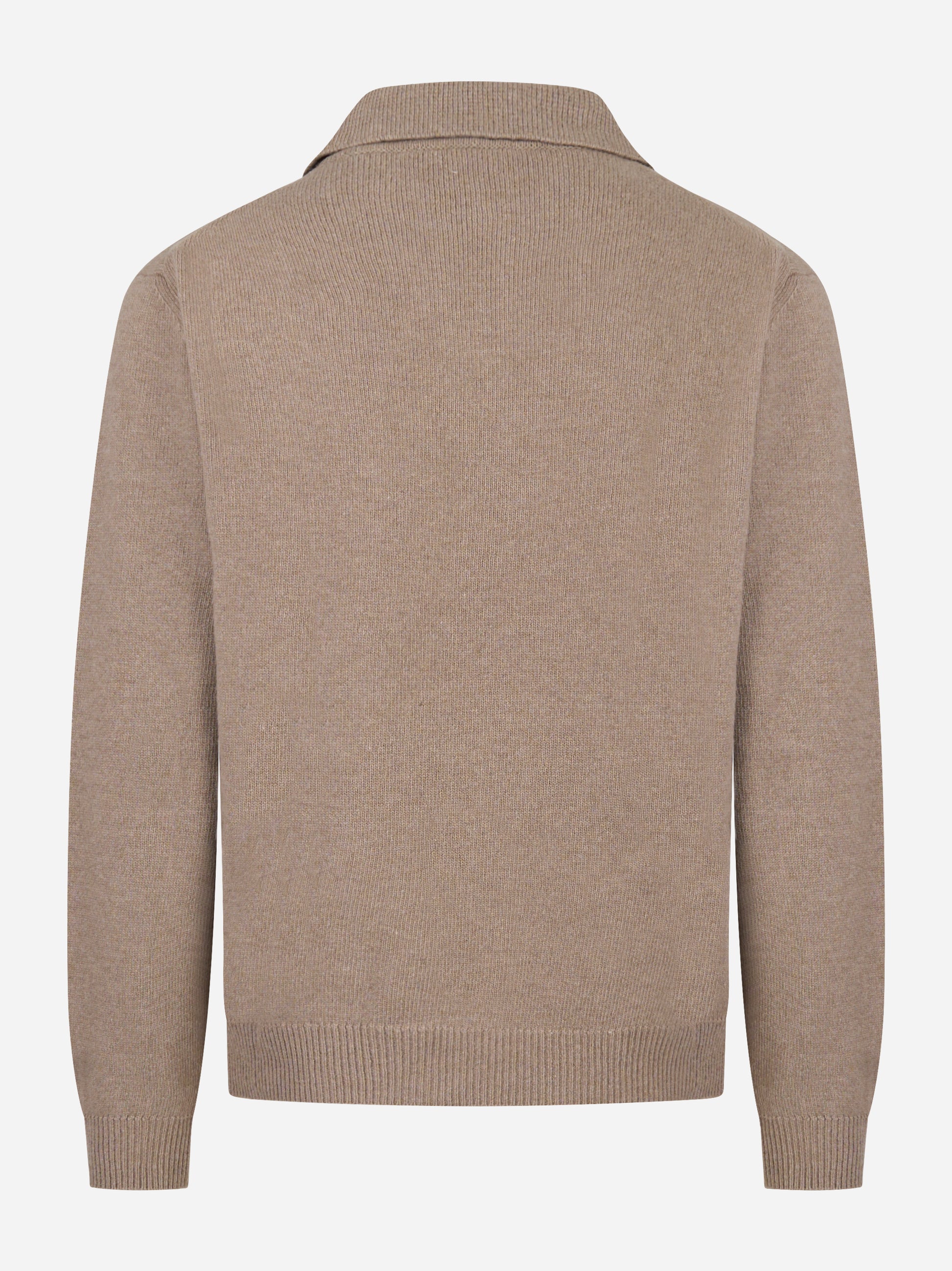 Polo marrone in lana cashmere