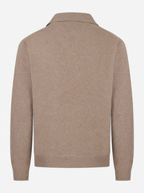 Polo marrone in lana cashmere