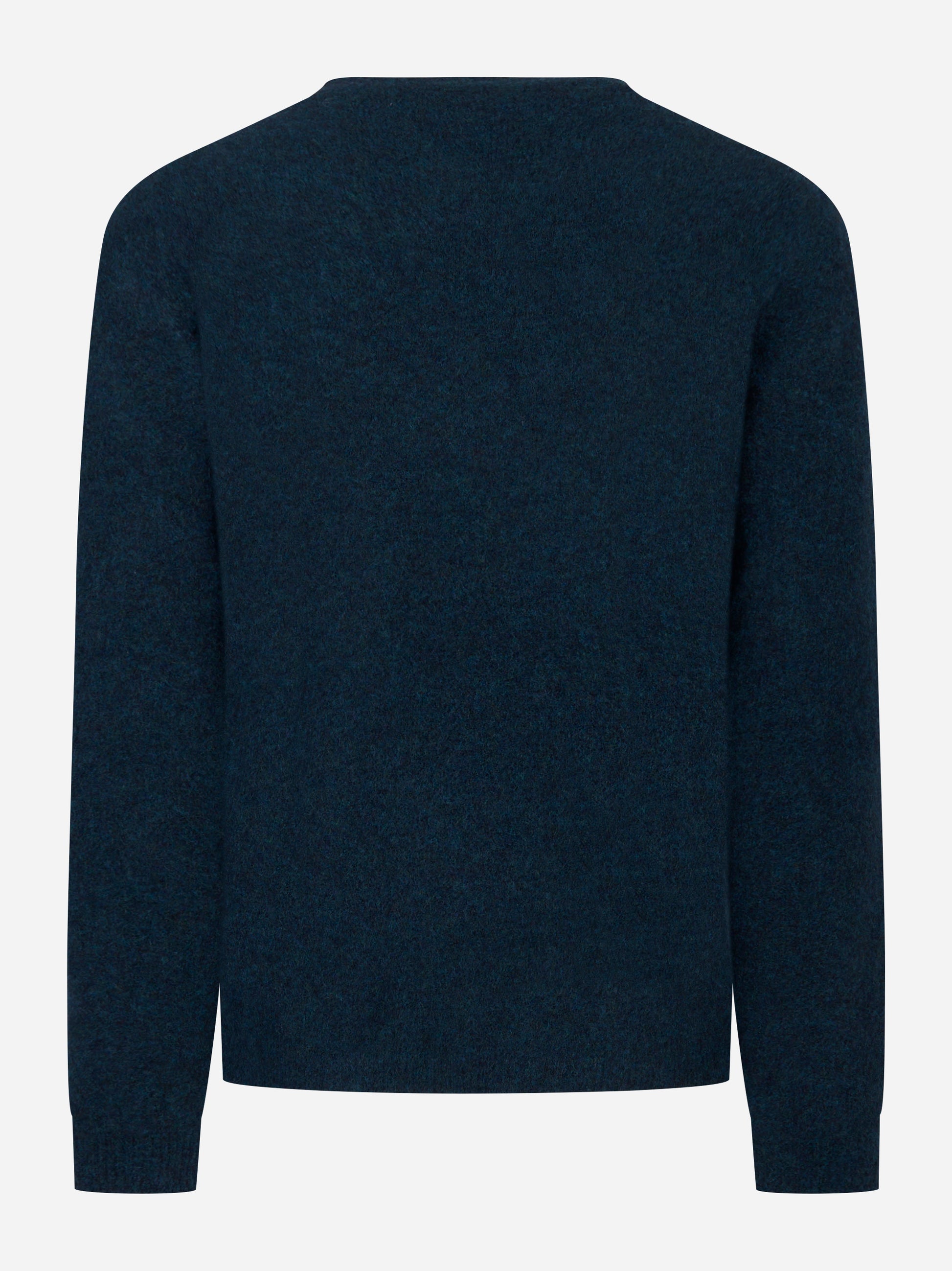Maglia blu girocollo in Lana Nylon e elastan