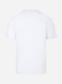 T-shirt bianca manica corta in cotone stretch