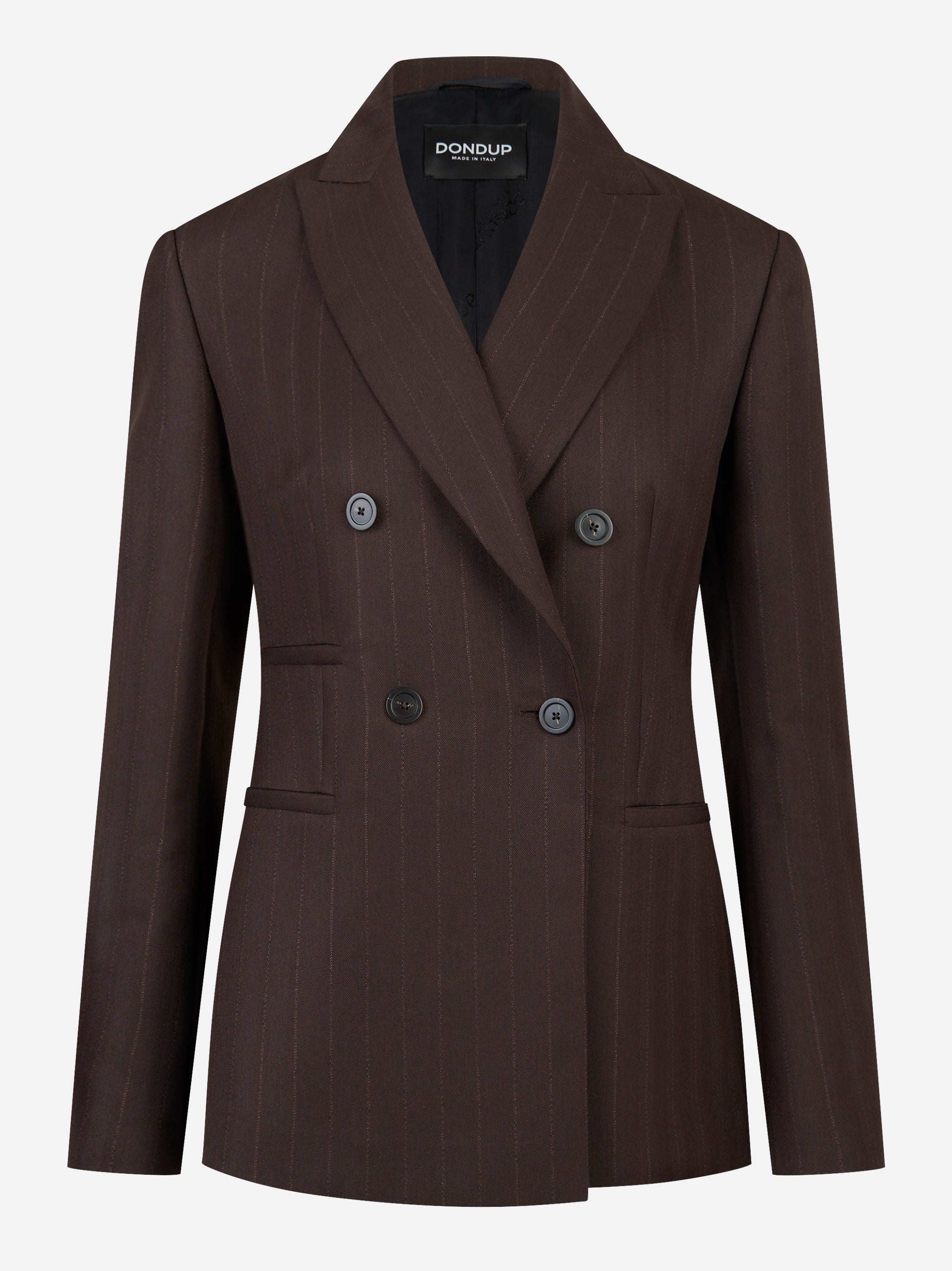 Blazer doppiopetto marrone gessato