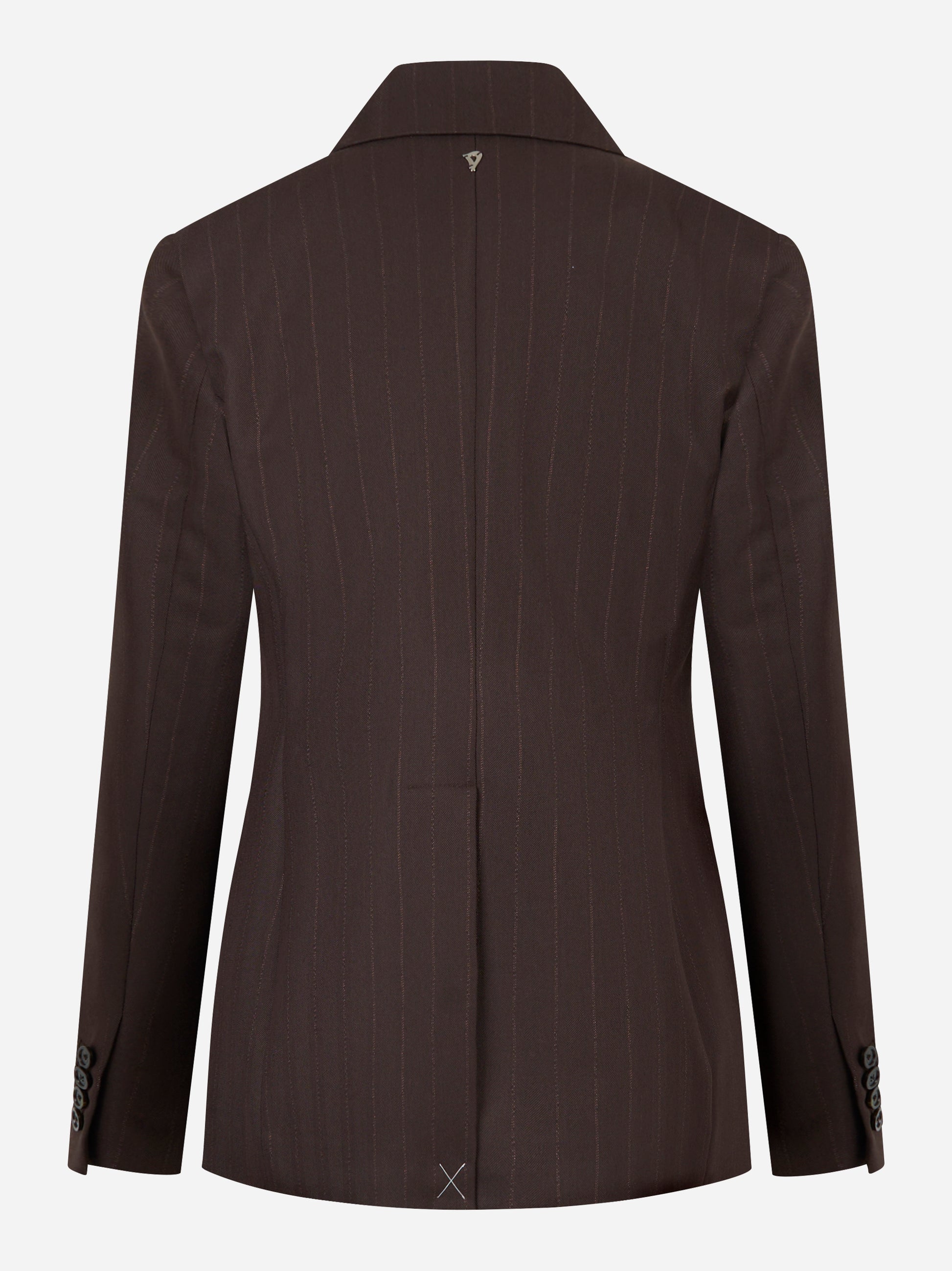 Blazer doppiopetto marrone gessato