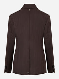 Blazer doppiopetto marrone gessato