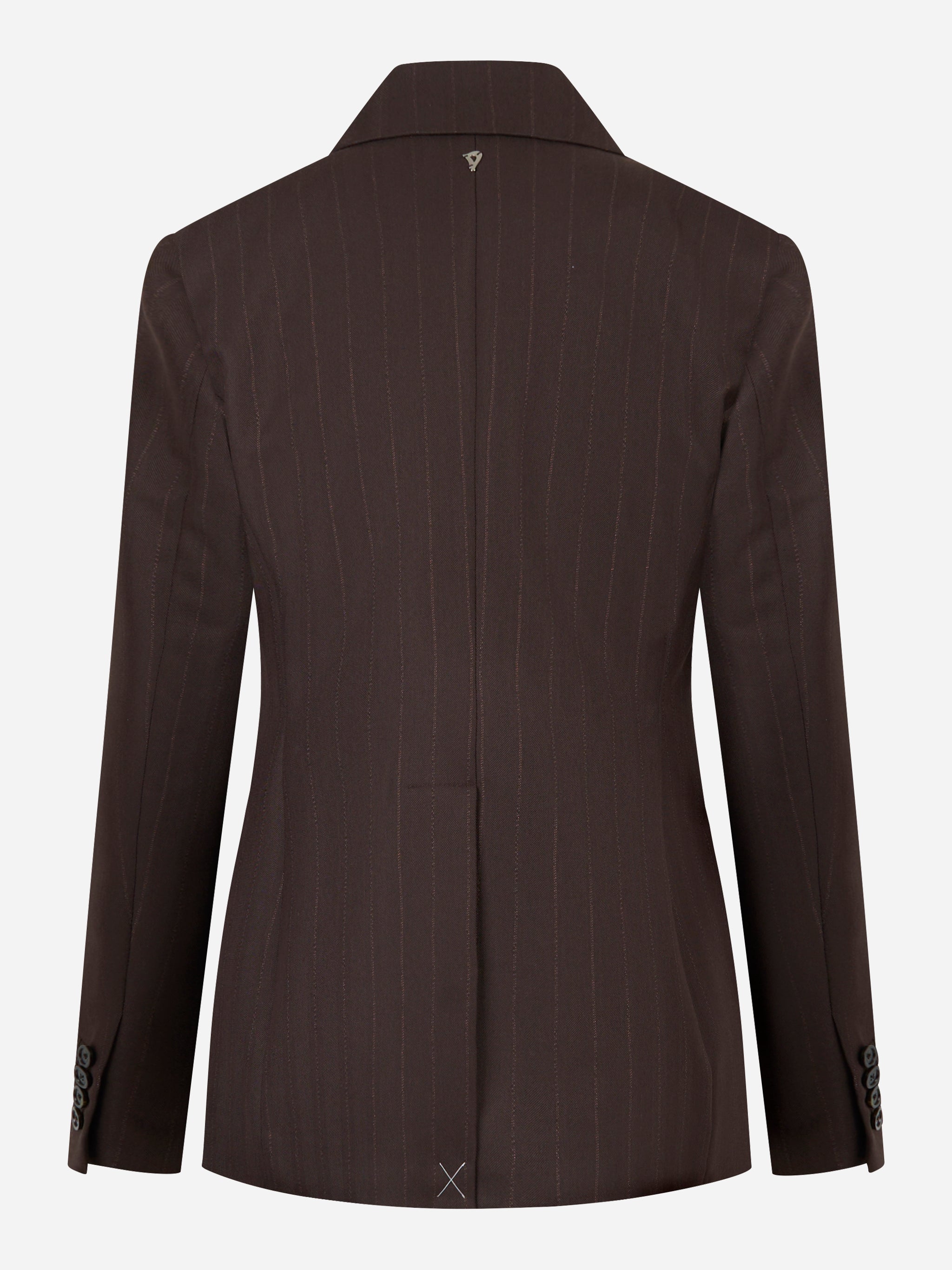 Blazer doppiopetto marrone gessato