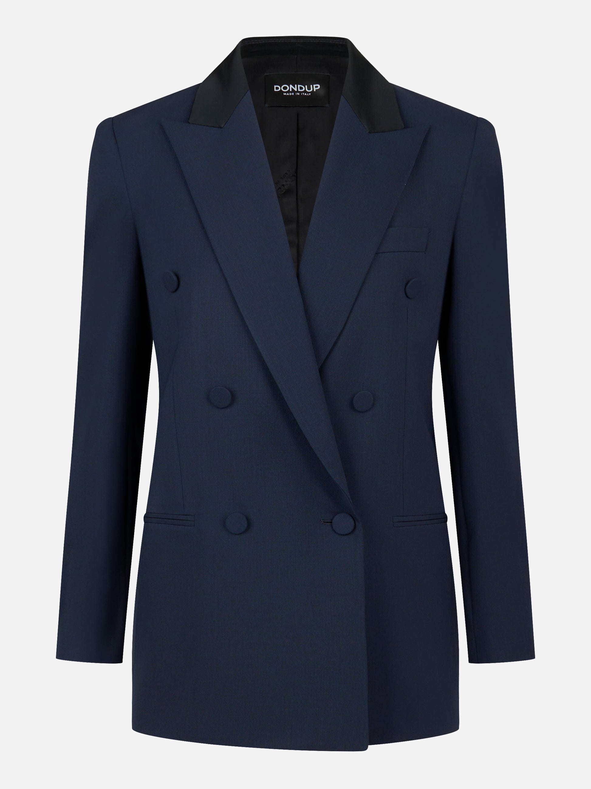 Blazer doppiopetto regular in gabardina di lana